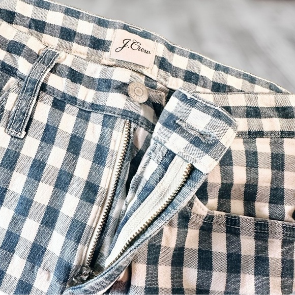 J. Crew ‘10” Vintage Straight Jean’ in Blue & White Gingham Size 27 - Picture 7 of 15